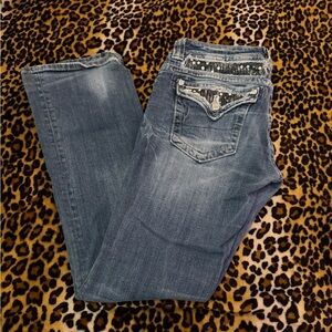 Miss me jeans with studded pockets and back details